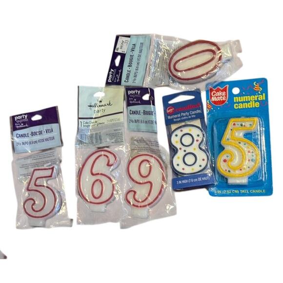 Birthday Candle (21 Used 6 NIP) Numbers Cake Decorations Party Assortment READ - Picture 6 of 6